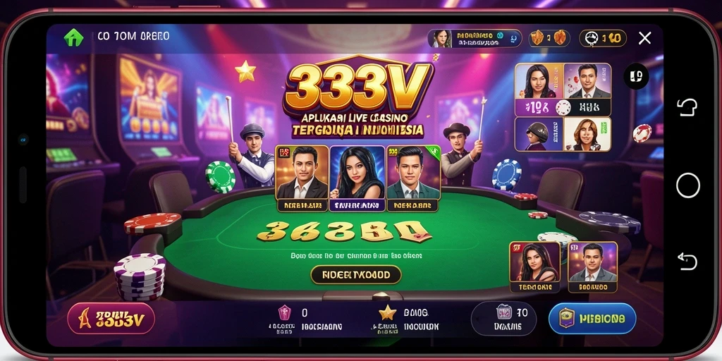 Tampilan gameplay Live Casino yang menarik dan interaktif di 333V.