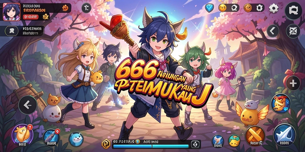 Tampilan screenshot 666J menampilkan aksi seru dalam gameplay Anime.