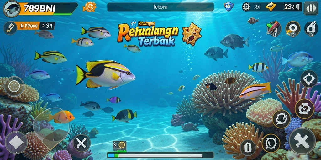 Menampilkan gameplay seru menembak ikan dalam 789BNI.