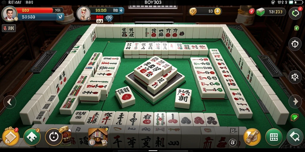 Tampilan permainan Mahjong yang menarik dan penuh warna di BOY303.