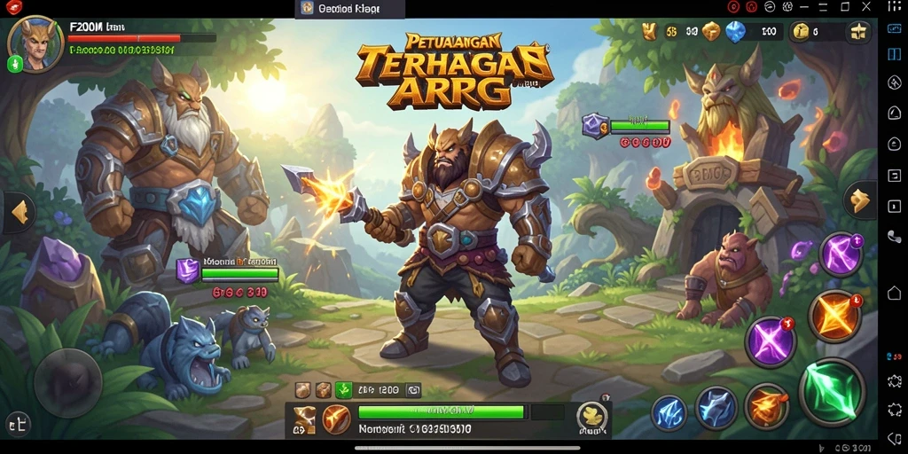 Tangkapan layar dari pertempuran epik di F200M yang menunjukkan aksi seru di dunia ARPG.