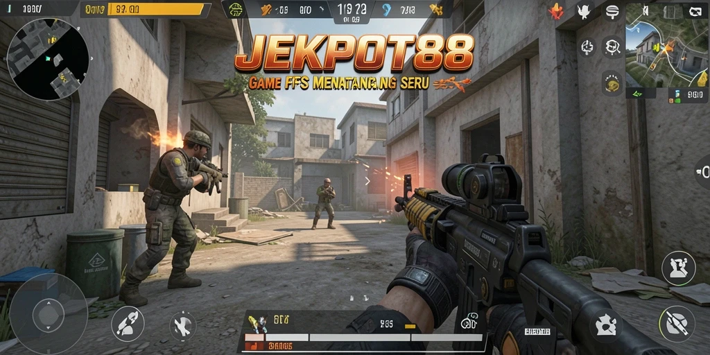 Tampilan menarik dari gameplay JEKPOT88 dengan aksi tembak-menembak yang seru.