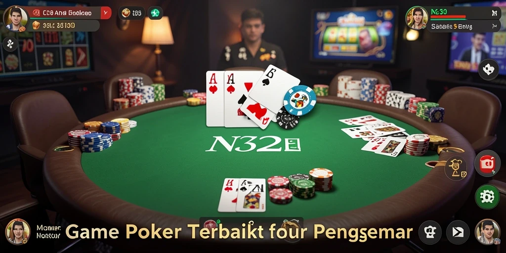 Tampilan gameplay N32 dengan suasana poker yang mendebarkan.