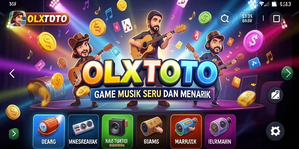 Tampilan gameplay menarik dari <strong>OLXTOTO</strong> dengan berbagai pilihan lagu.
