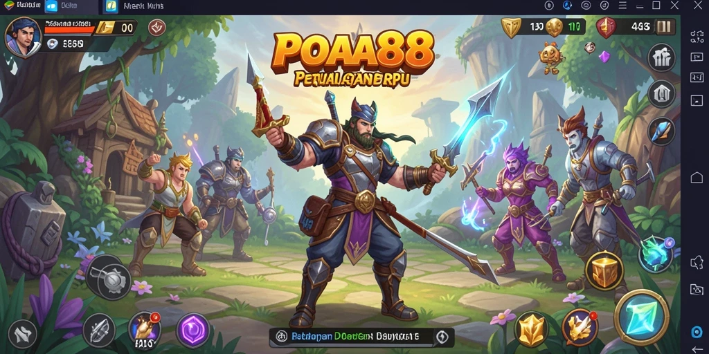 Tampilan gameplay POA88 yang menakjubkan dalam suasana RPG.
