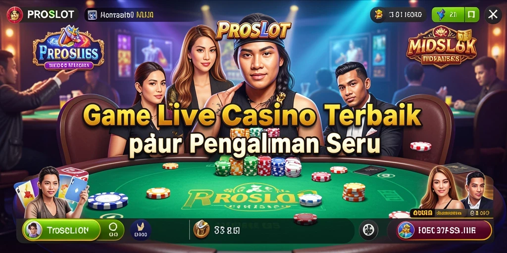 Tampilan gameplay Live Casino yang mendebarkan di PROSLOT.