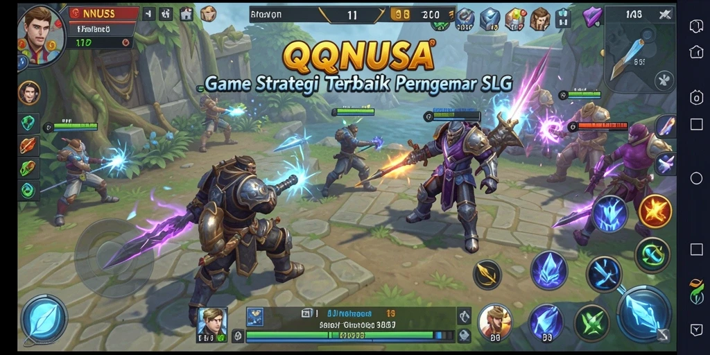 Tampilan menawan dari gameplay strategis QQNUSA.