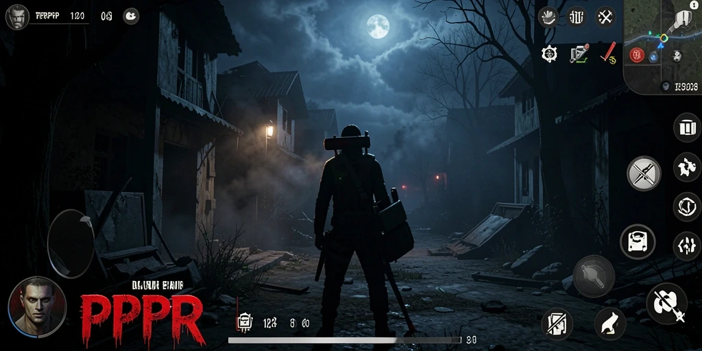 Tampilan gameplay RPRPRP yang menyeramkan dan menegangkan.