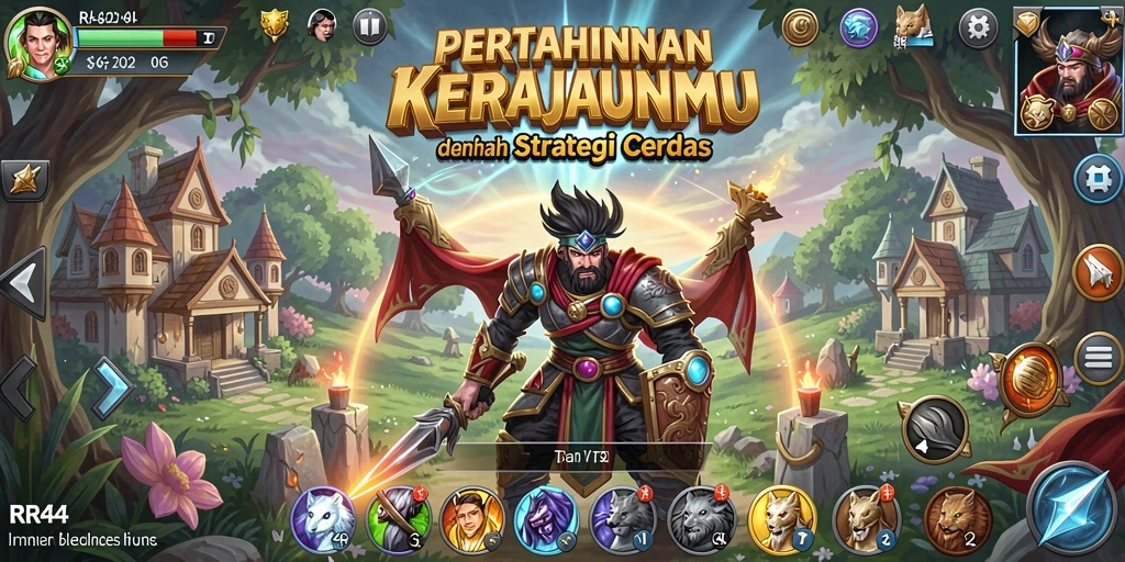 Tangkapan layar gameplay <strong>RR44</strong> menunjukkan aksi Tower Defense yang mendebarkan.