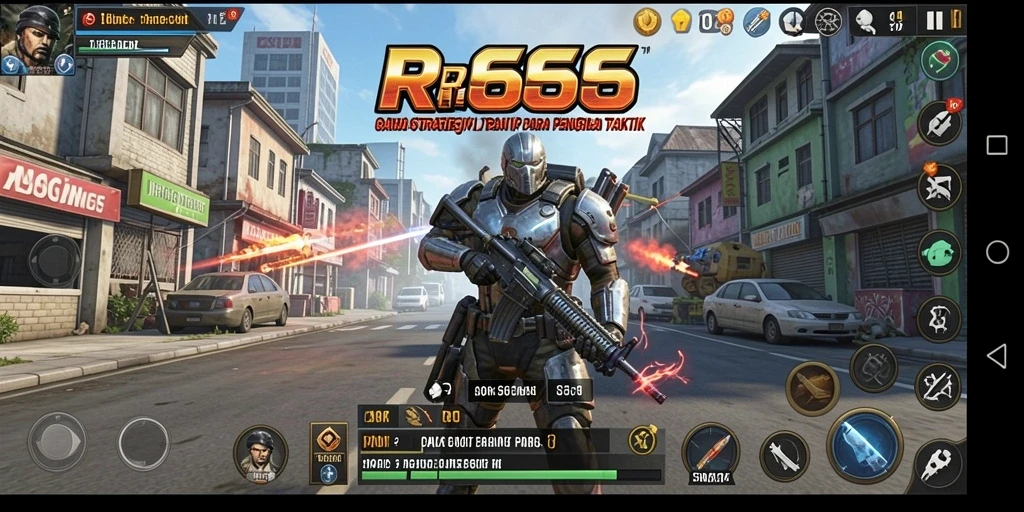Tampilan gameplay RR666 yang intens dan strategis.