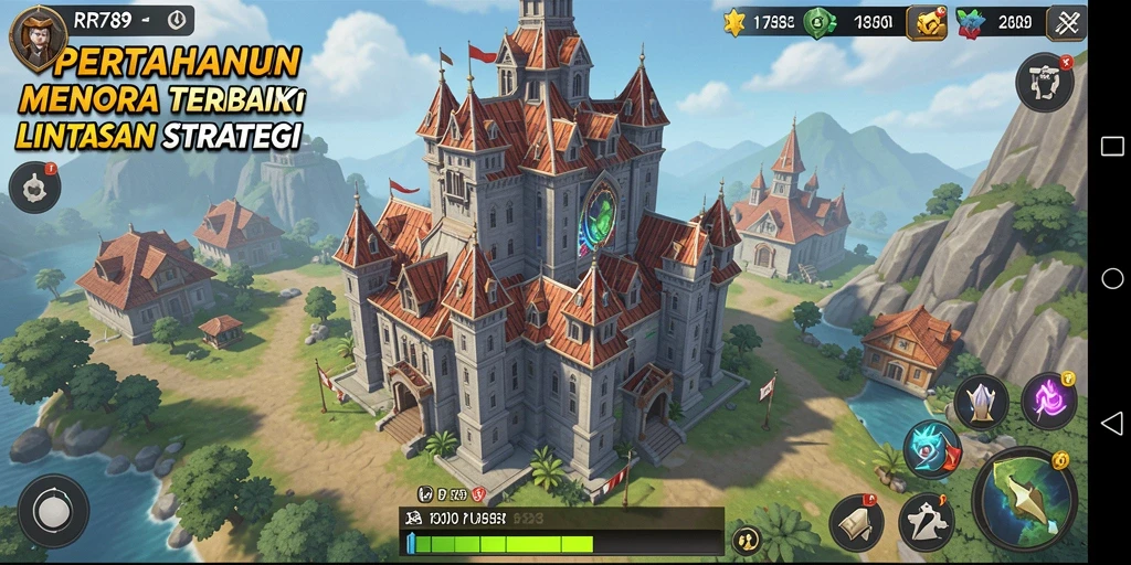 Screenshot gameplay RR789 yang memukau dalam aksi Tower Defense.