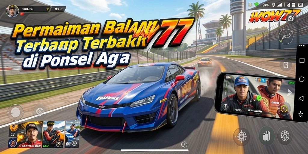 Gameplay WOW77 yang seru dengan berbagai mobil balap.